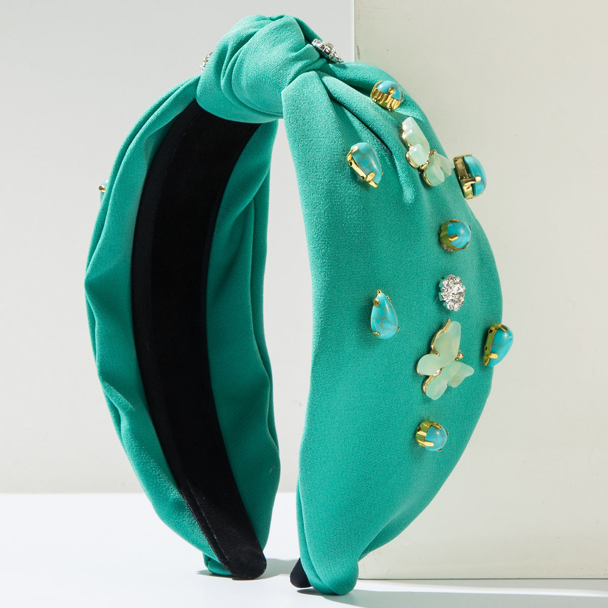 Wholesale Turquoise inlaid headband alloy oil dripping hair accessories