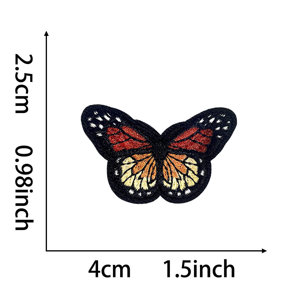 Wholesale Colorful embroidered butterfly patch