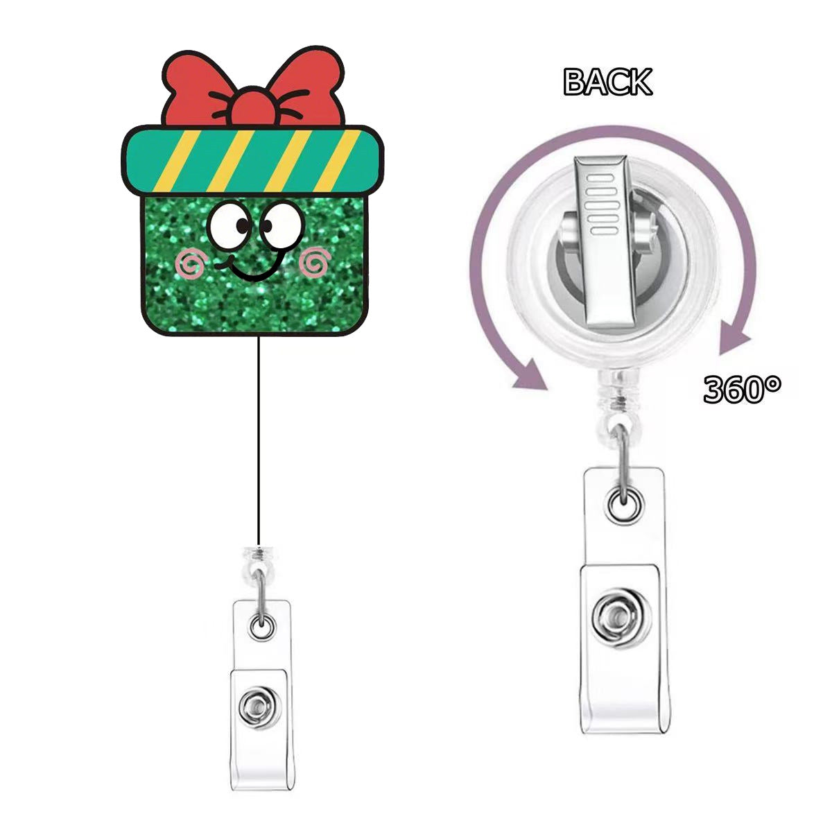 Wholesale Christmas cartoon gift Badge Reels
