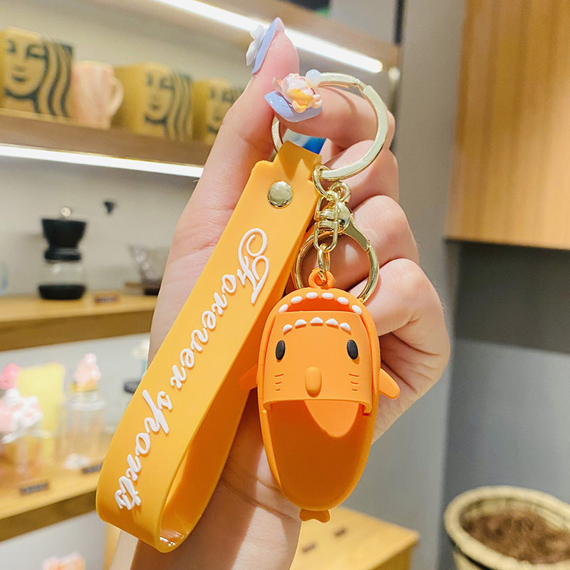 Llavero de tiburón lindo de pvc al por mayor