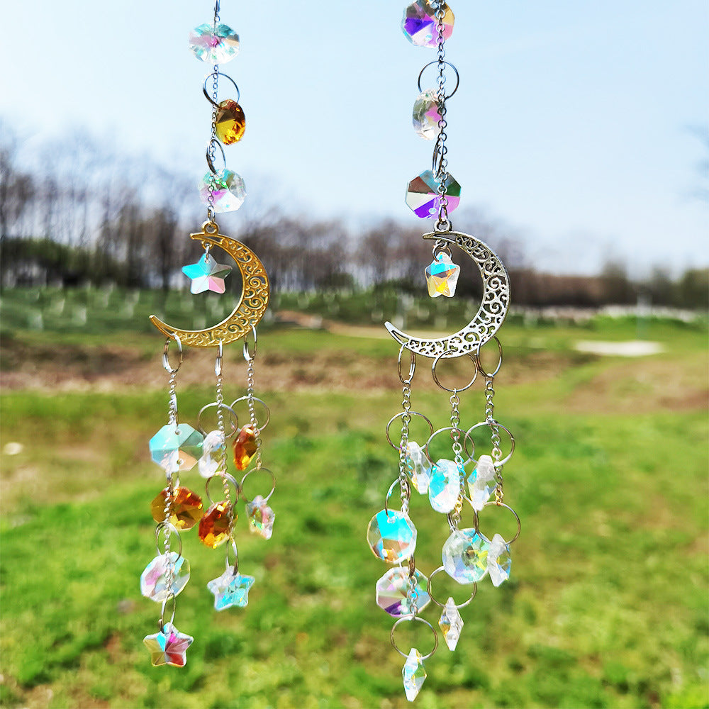 Wholesale Moon Five-pointed Star Window Decoration Wind Chimes