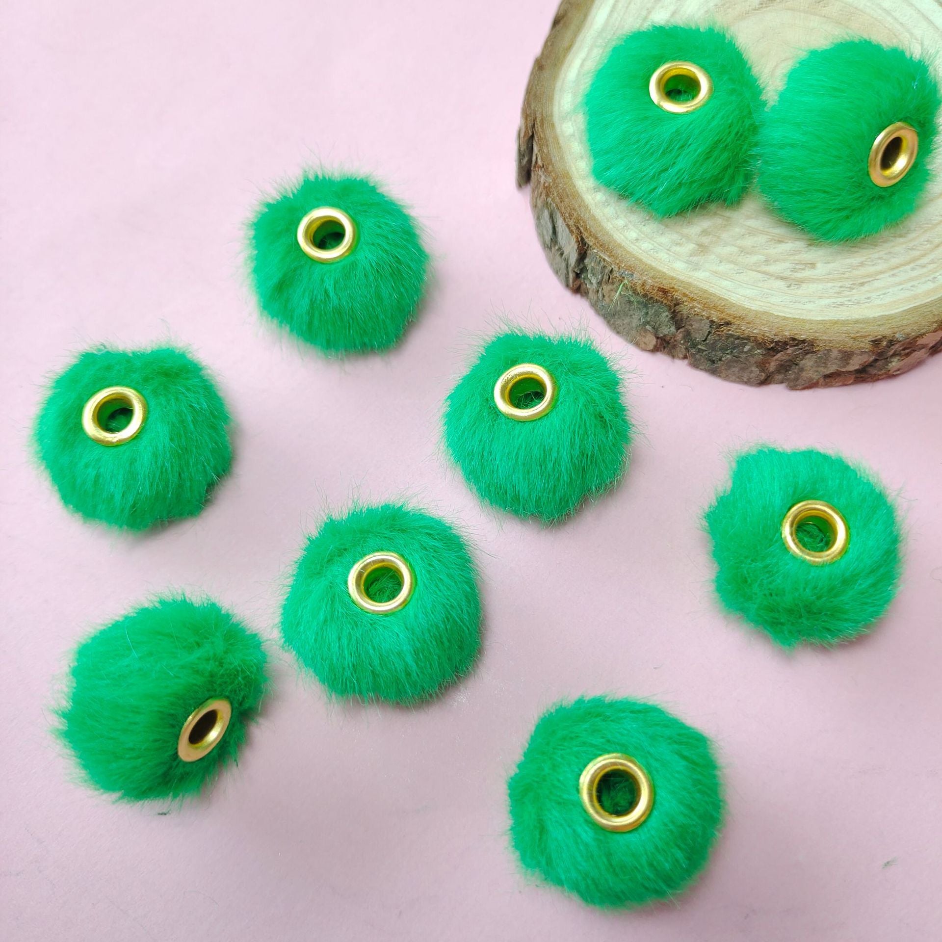 Wholesale 100pcs/pack  20MM Plush Ball Beads Spacers  DIY Beaded Pen Accessories