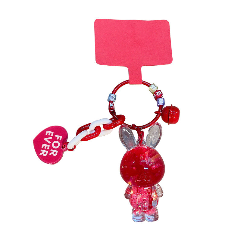 Al por mayor en aceite DIY BUNNY ACRYLIC FLOTACHINS Y KEYCHAINS