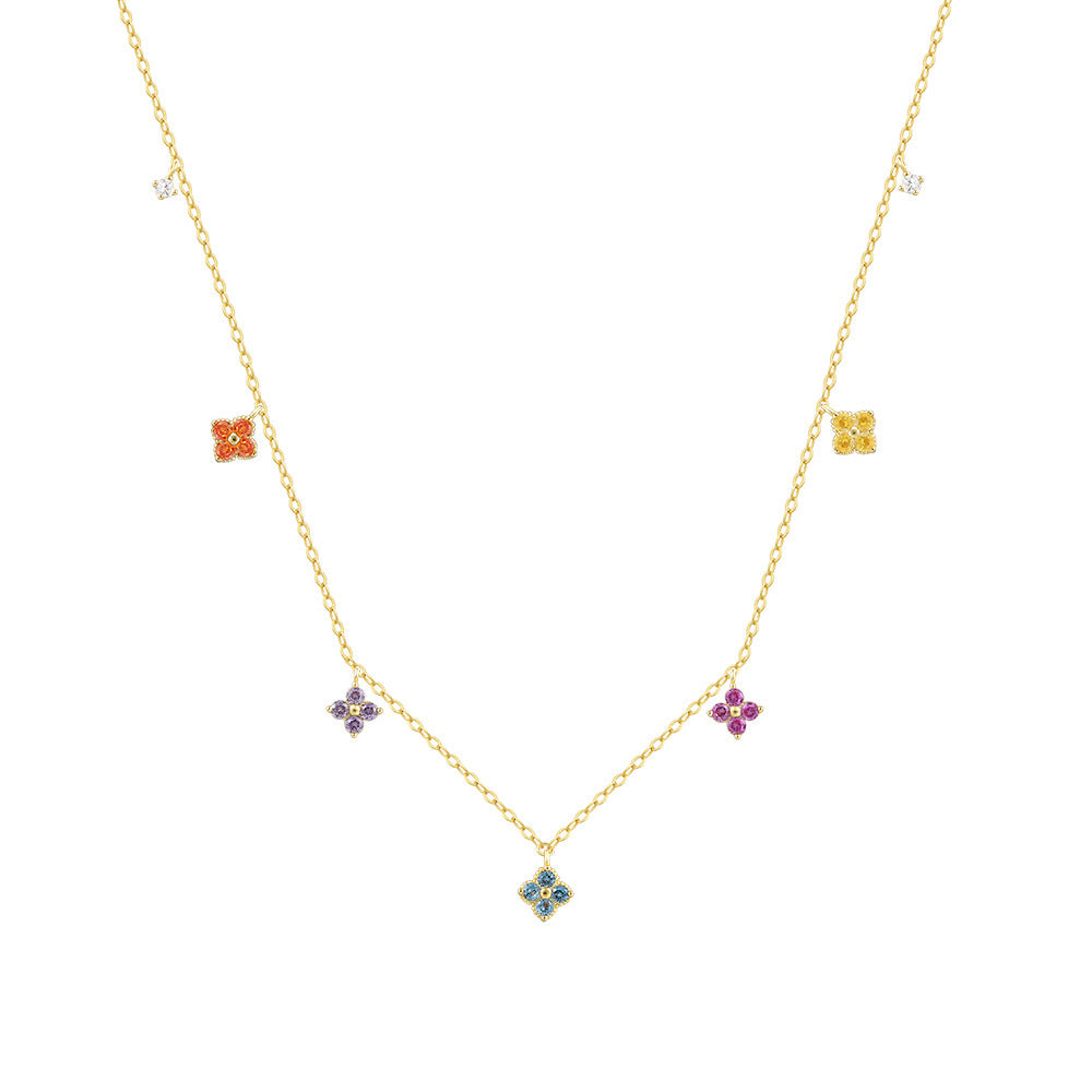 Wholesale Colorful zircon inlaid choker necklace