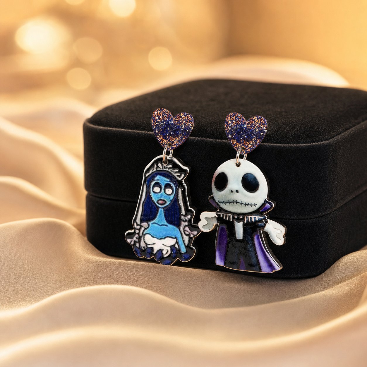 Wholesale Trendy  Zombie Ghost Irregular Earrings Alloy Rhinestone Party Jewelry Accessory