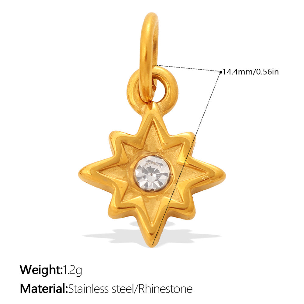Wholesale Star Moon Angel Diamond Set Necklace Pendant Accessories