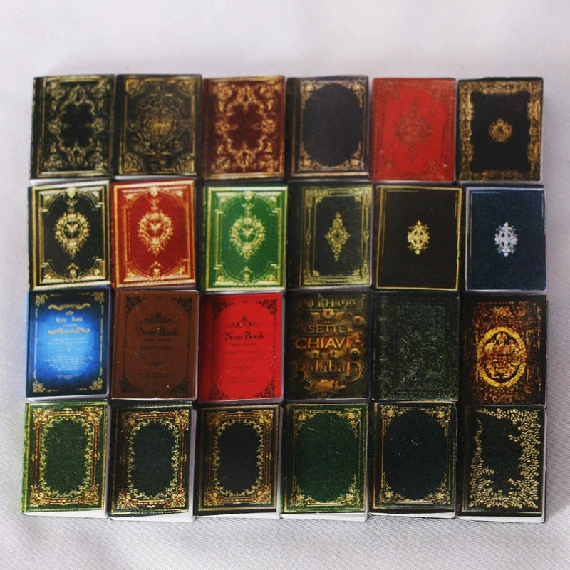 Wholesale 1 12 Miniature Classic Books Set For Dollhouse Study Room Bookshelf Decor Stylish Toy Accessory For Resale