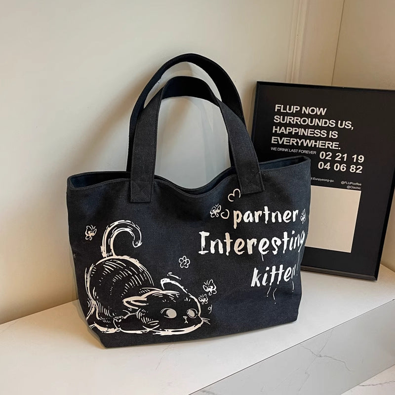 Wholesale Large Capacity Canvas Tote Bag Commuter Shoulder Bag