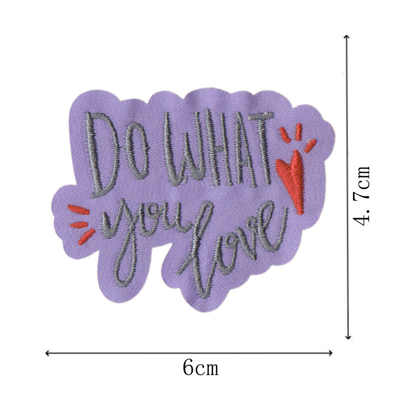 Wholesale Embroidered Inspirational Quote Patches Set 22 Pieces Star Motif Iron On Decorative Fashion Accessory For Coats Gift