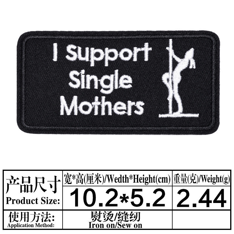 Wholesale Black English Letter Embroidered Patches 20 Pack DIY Clothing Badges For Shoes Hats Fashion Decorative Accessory For Everyday Use