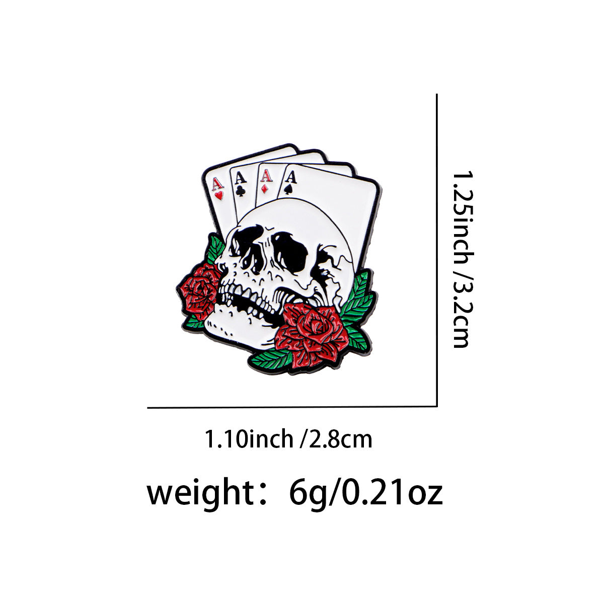 Wholesale  cartoon metal skull brooch badge