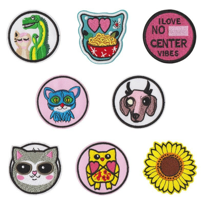 Wholesale Stylish Funny Cartoon Embroidered Iron On Patch Set Of 8 No Sew Applique For Clothing And Backpacks Fashion Accessory Boutique Resale