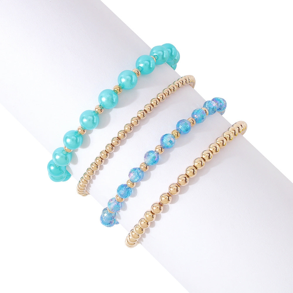 Wholesale Geometric Zinc Alloy Bracelet Set