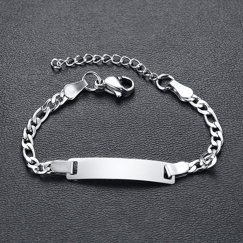 Wholesale Children's Lettering Stainless Steel Bracelet
