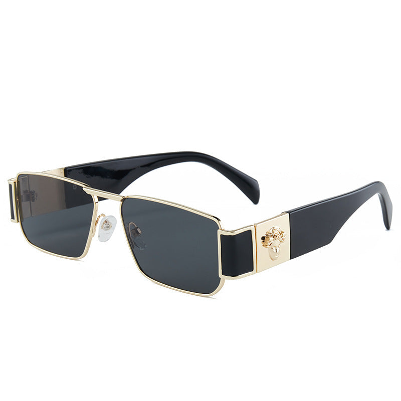 Wholesale fashion men' s and women' s small-frame sunglasses gradient wide-leg glasses