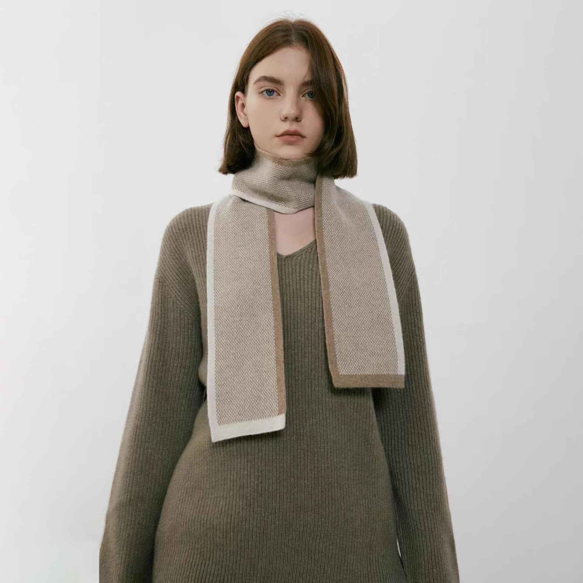 Wholesale Autumn and Winter Soft and Warm Knitted Small Scarf