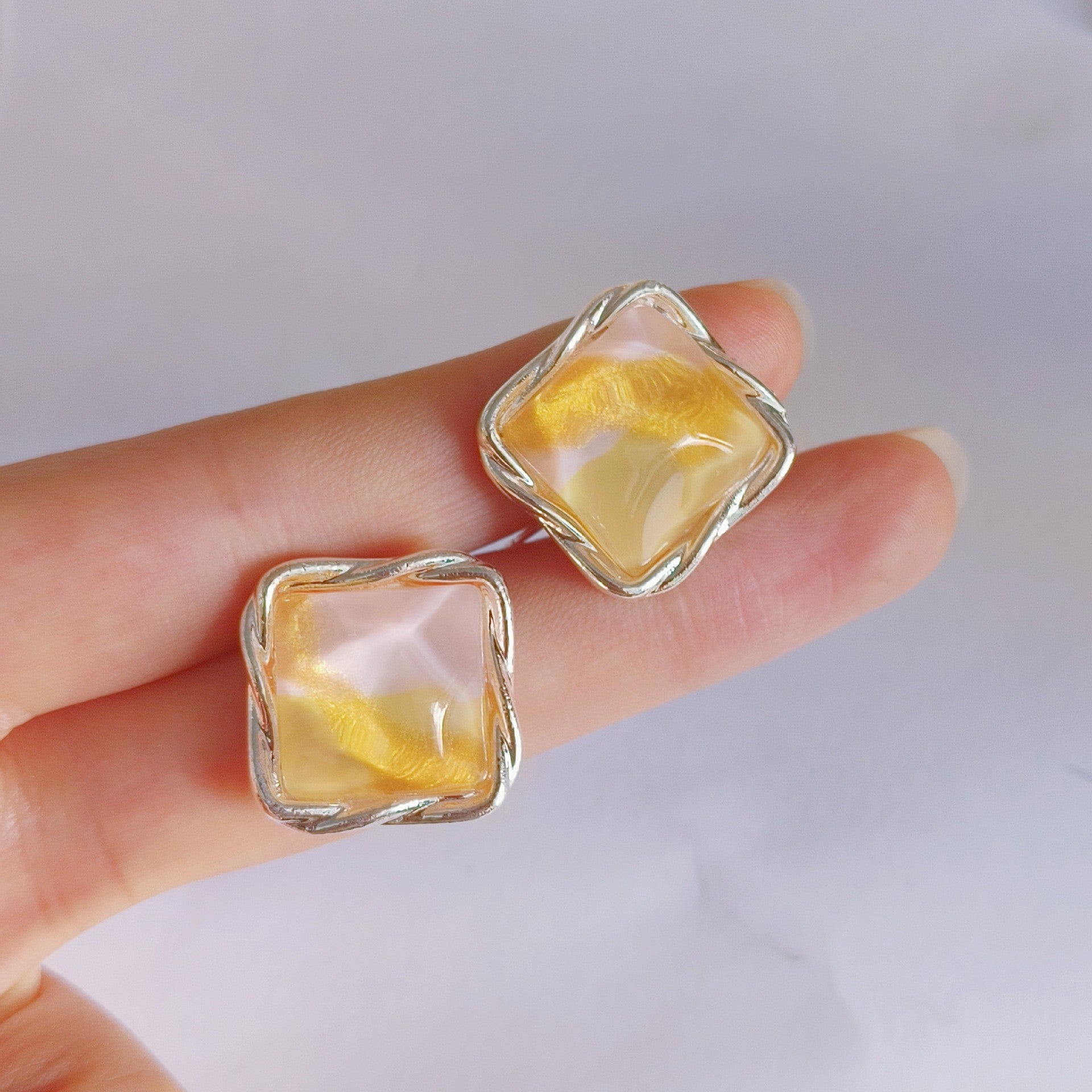 Wholesale Forest-style colorful diamond butterfly long earrings