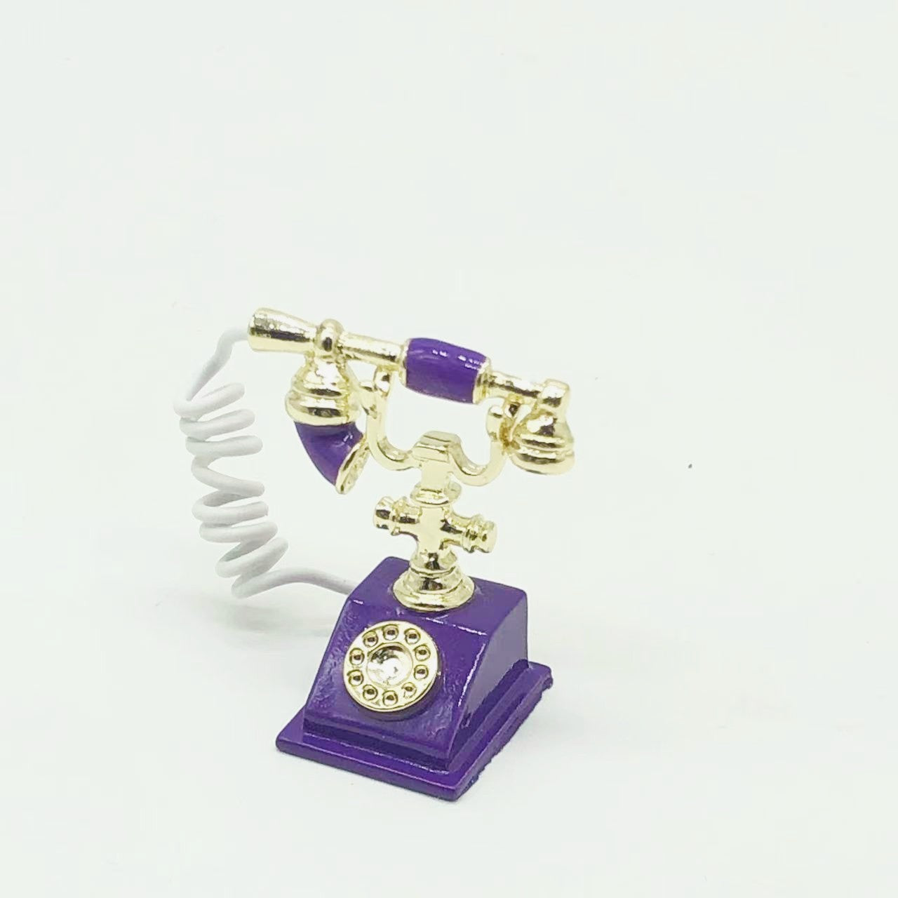 Wholesale 10pcs Miniature 1:12 Doll House Accessories Mini Metal Phone Doll Accessories