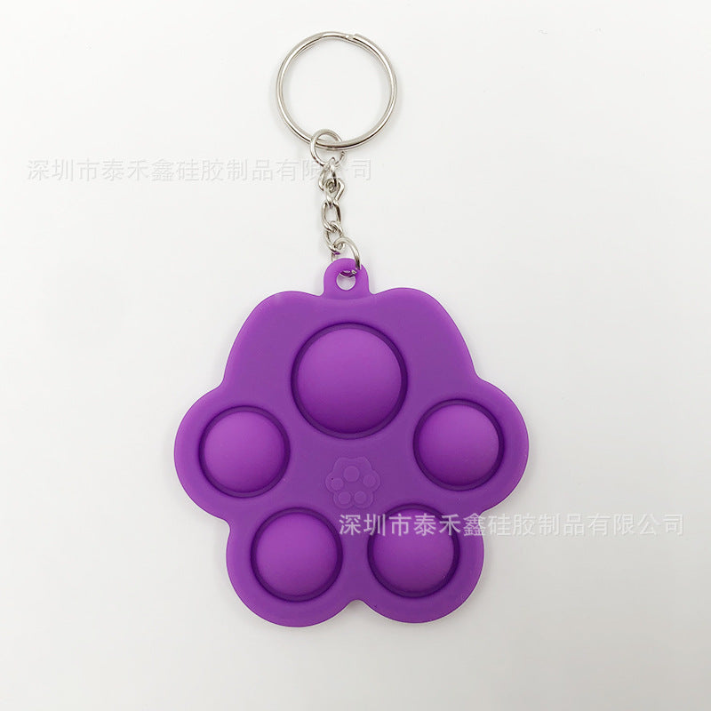 Wholesale Silicone Rodent Killer Keychain Finger Bubble Music Decompression Toys