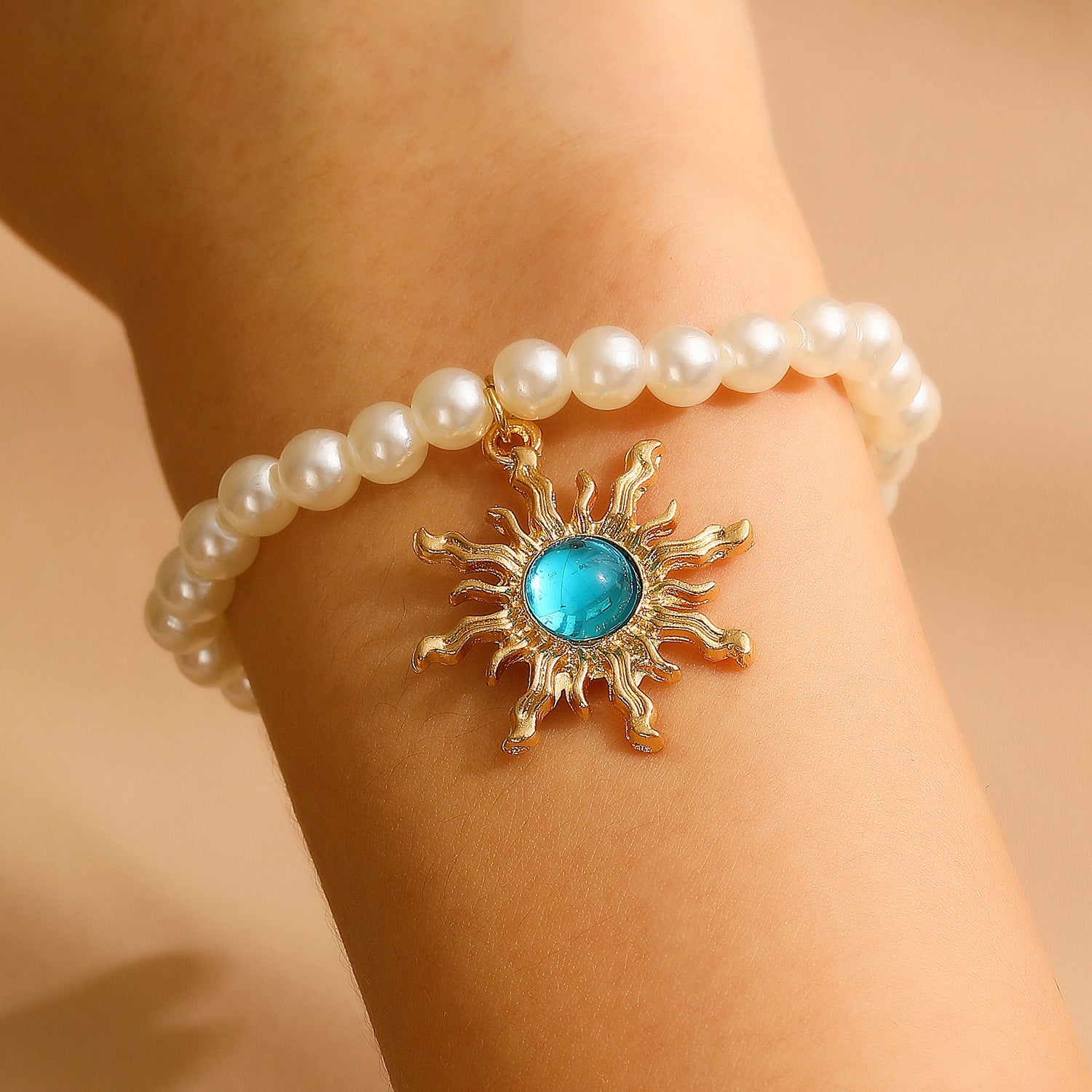 Wholesale Bohemian Green Blue Red Sunrise Earrings