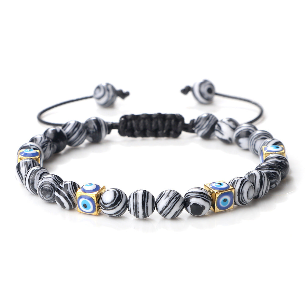 Wholesale Hand woven square Devil' s Eye bracelet