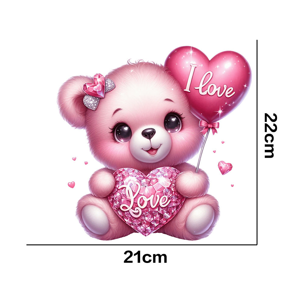 Wholesale 10pcs Valentine's Day Love Cute Bear UV DTF Ready to Press Transfers Wraps