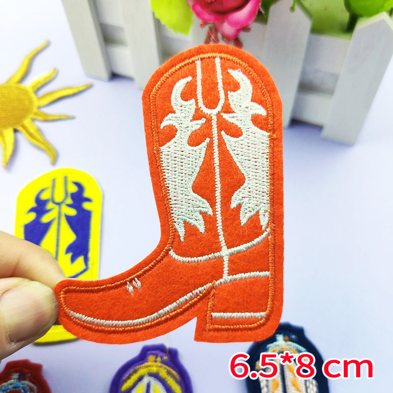 Wholesale Cartoon Shoes Sun Embroidery Children's Clothing Patch FS