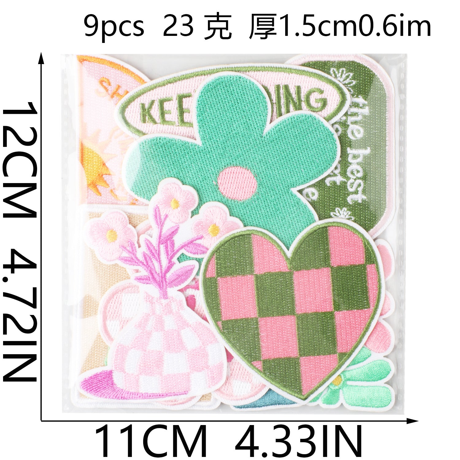 Wholesale Polyester Vase Flower Embroidered Iron On Patch DIY Fabric Decoration For Clothing Hats Shoes Fashion Accessory