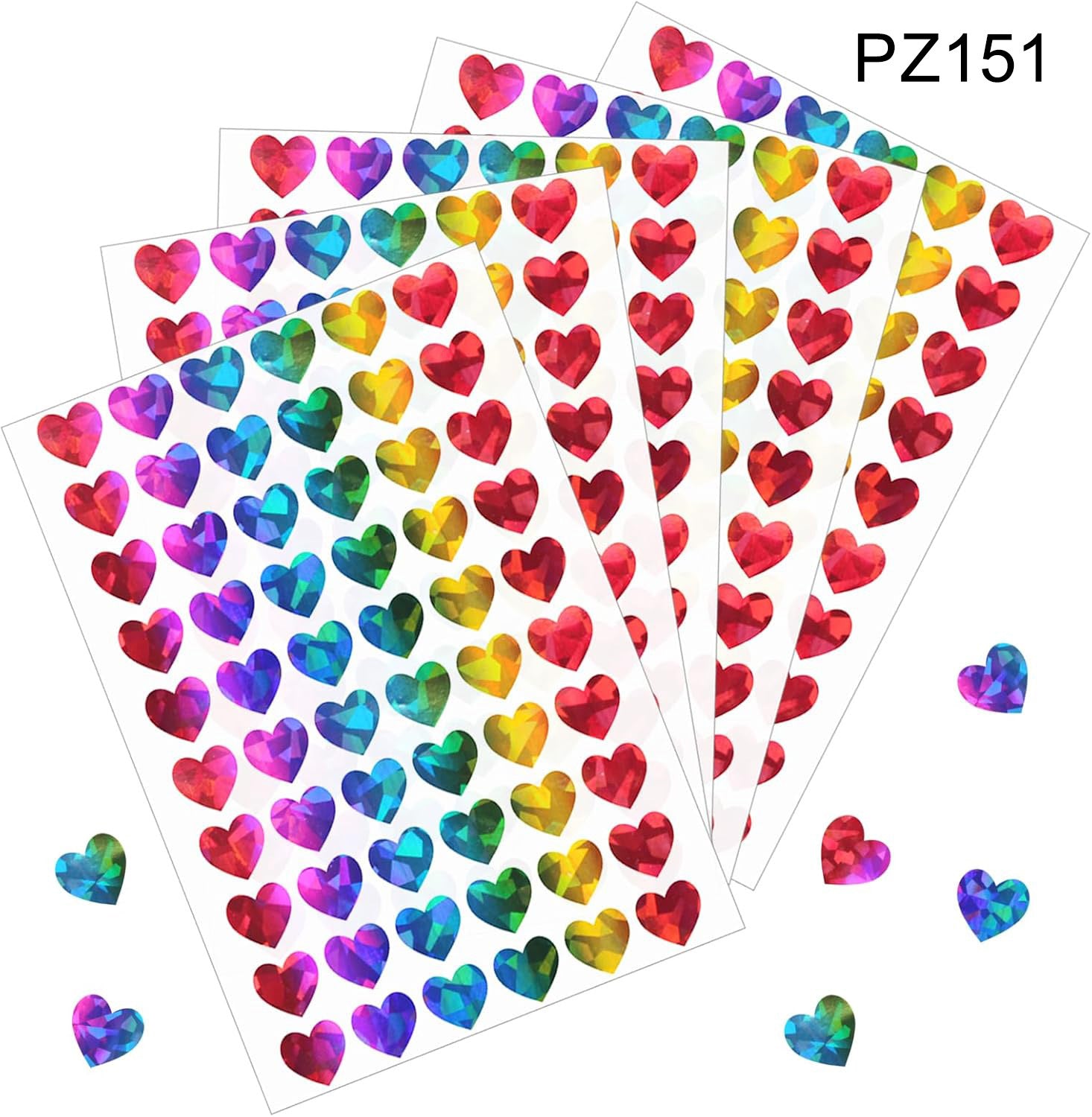Wholesale Heart Stickers Kids Glitter Love Stickers