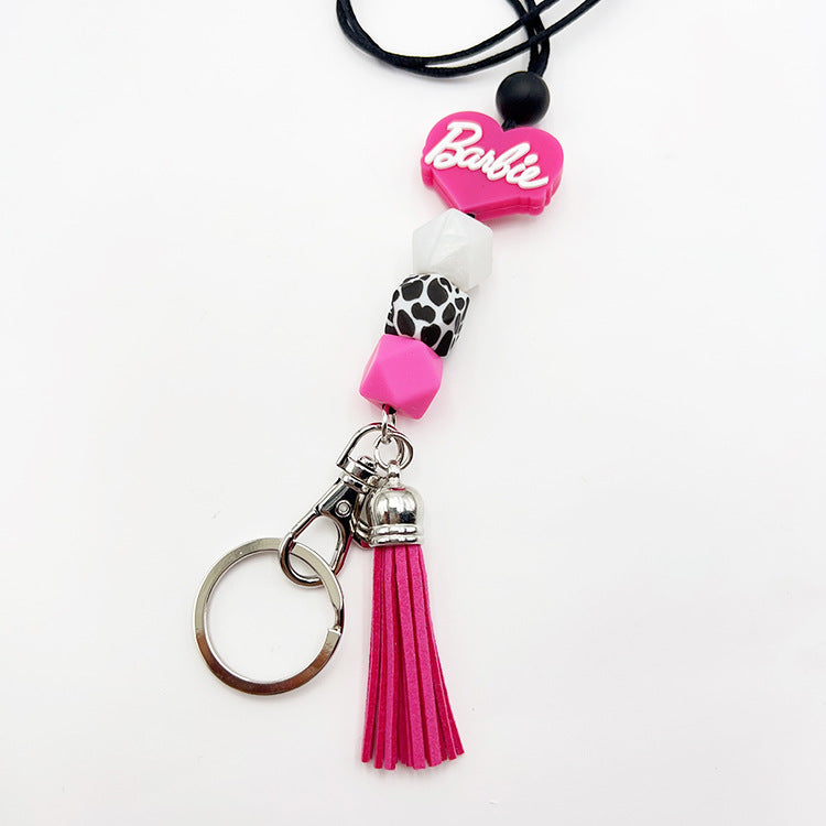 Wholesale Halloween Silicone Beads Easy Pull Lanyard Keychain