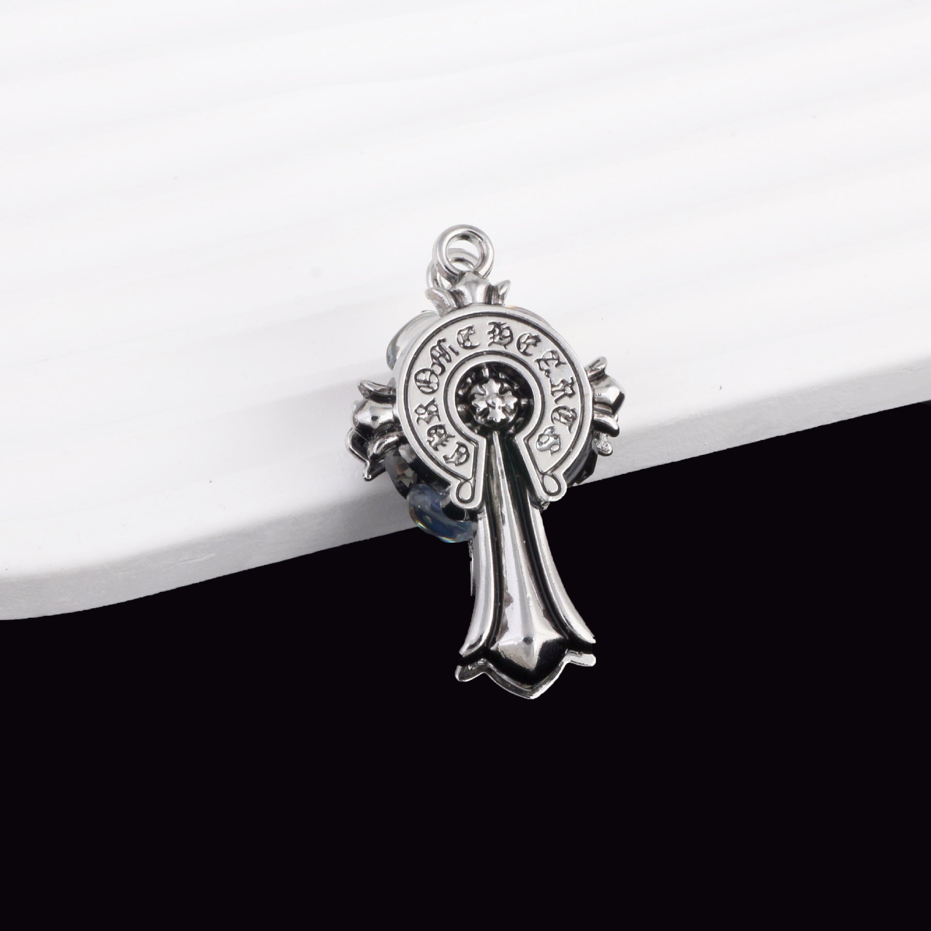 Wholesale Heavy Cross Alloy Clay Ball Straight Hole Beads