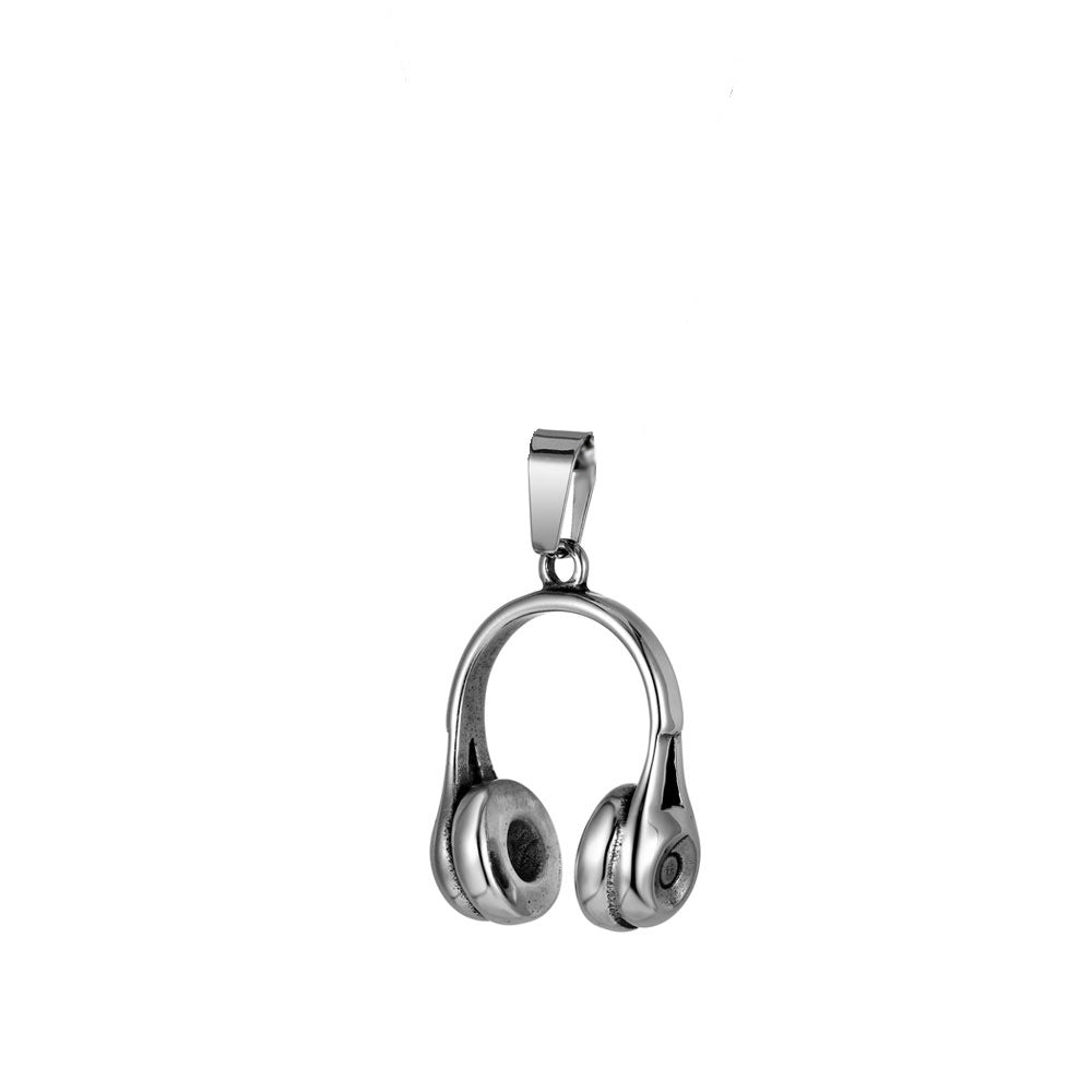 Wholesale Fashionable and simple music earphones titanium steel necklace