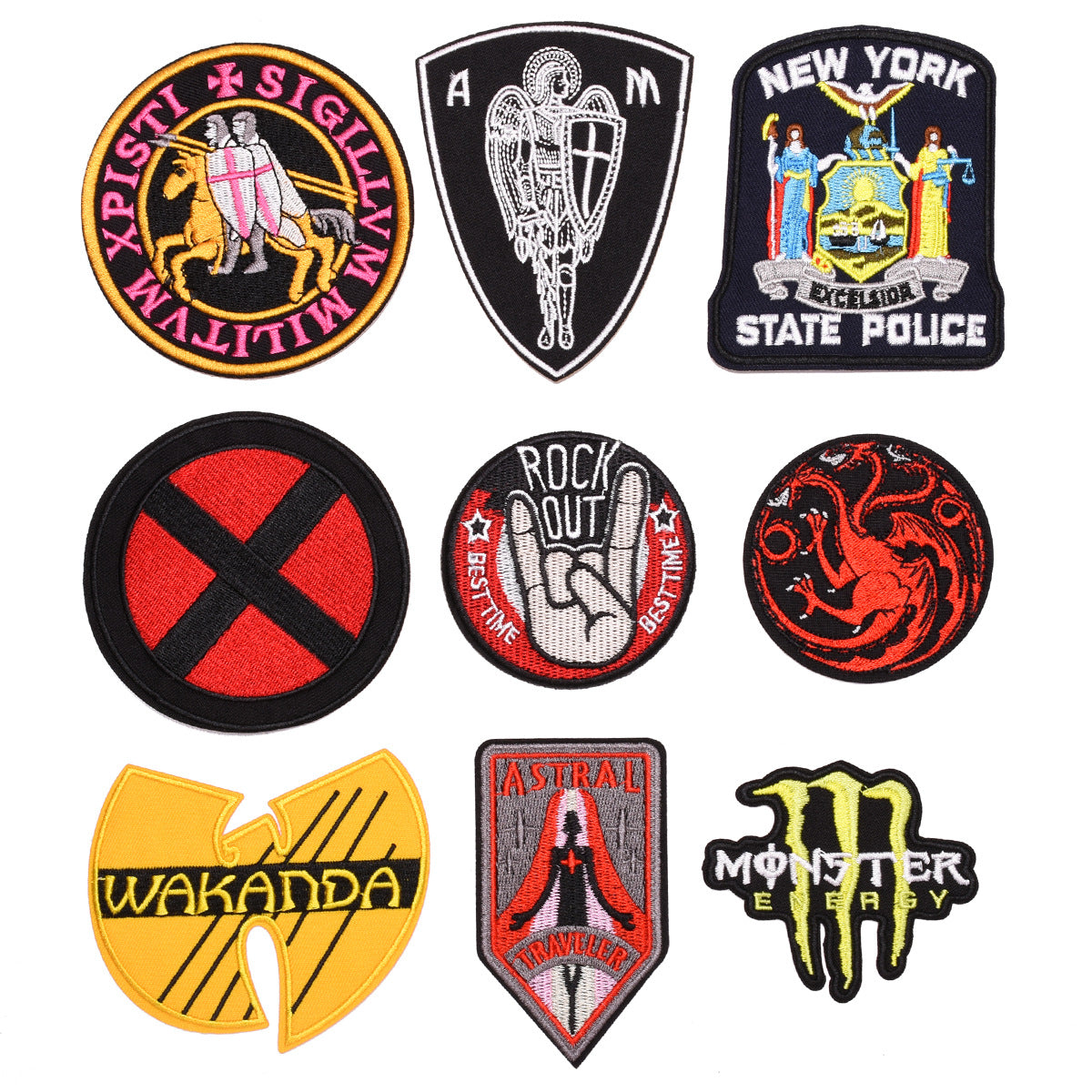 Wholesale Embroidered Twill Patch Clothing Accessory Fashion Applique Badge For Jeans DIY Craft Supply