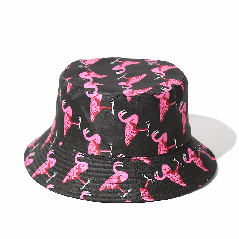 Wholesale Flamingo Print Polyester Bucket Hat