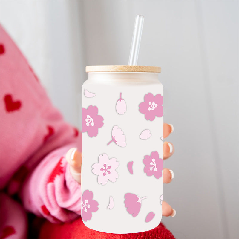 Wholesale Colorful and Diverse Flowers 16oz Cup UV DTF Wraps