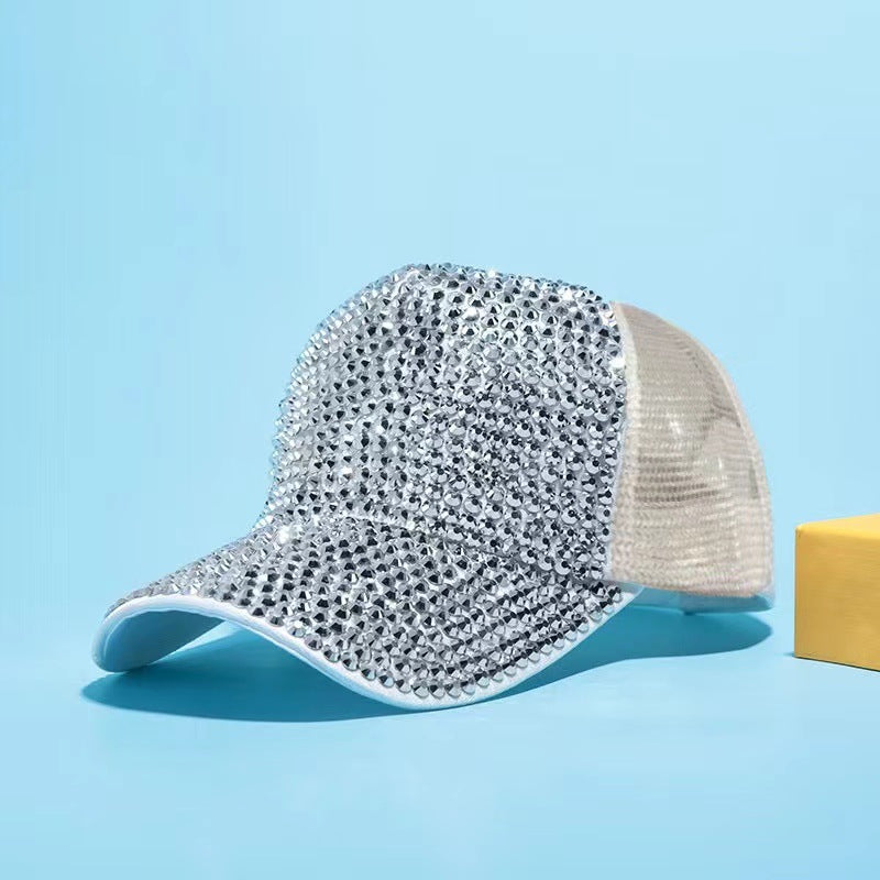 Wholesale breathable baseball cap rhinestone cap summer sunshade sunscreen cap manufacturers a postage
