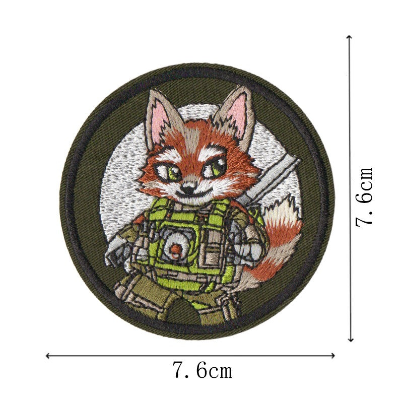 Wholesale Trendy Tactical Fox Embroidered Patches 16 Pieces Jungle Combat Iron On Appliques For Clothing Bags DIY Resale
