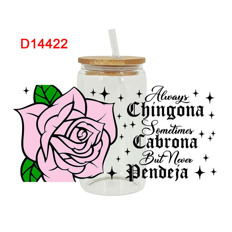 Wholesale Cartoon Cute Plants and Books Theme 16oz Cup UV DTF Wraps