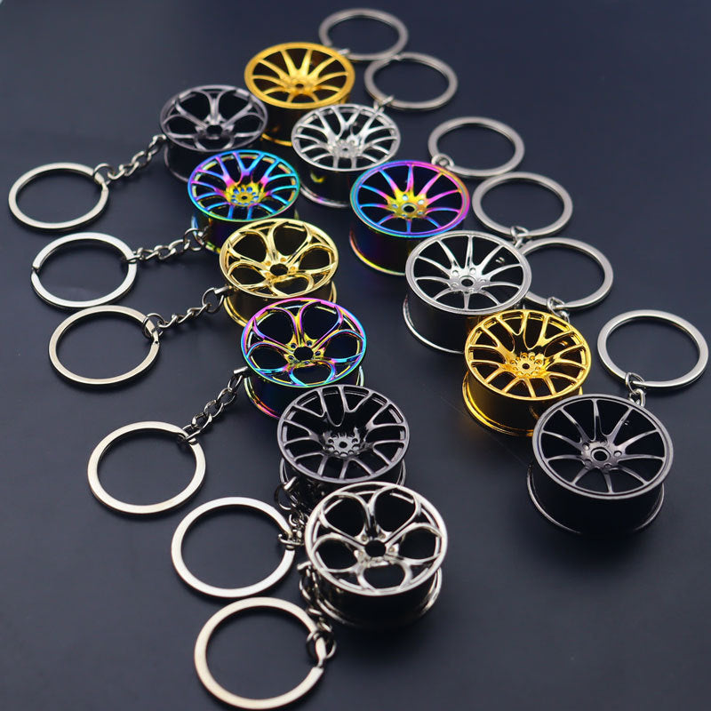 Wholesale Automobile Modification Wheel Hub Zinc Alloy Keychain