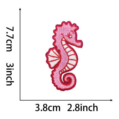 Wholesale Ocean Theme Embroidered Patch Set Fish Sea Creatures Applique Iron On For Coats Fashion Decorative Accessory Gift Resale
