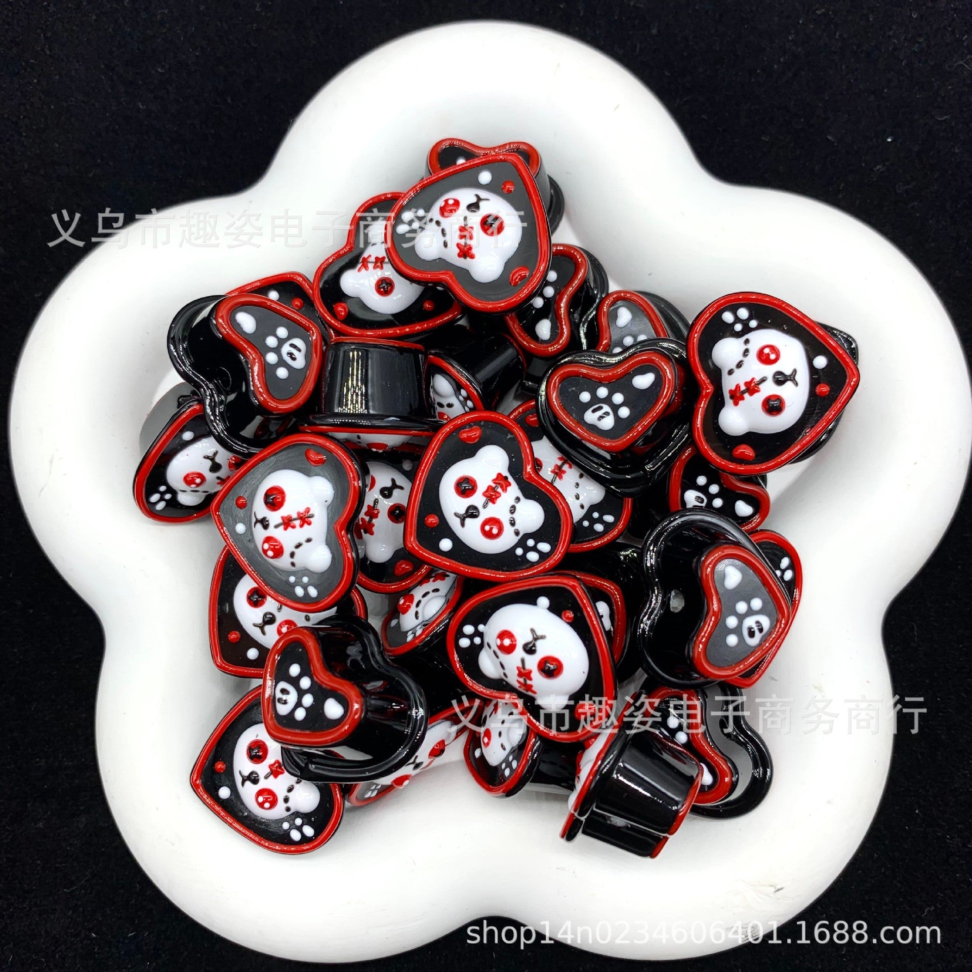 Wholesale 10pcs Jelly-painted beads Acrylic Beads