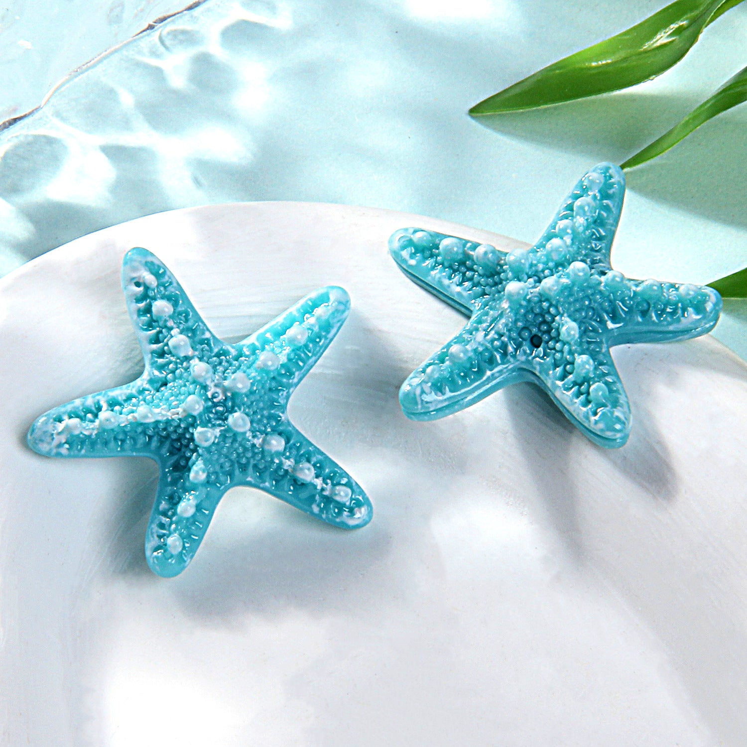 Wholesale DIY starfish resin accessories hairpin shoe buckle