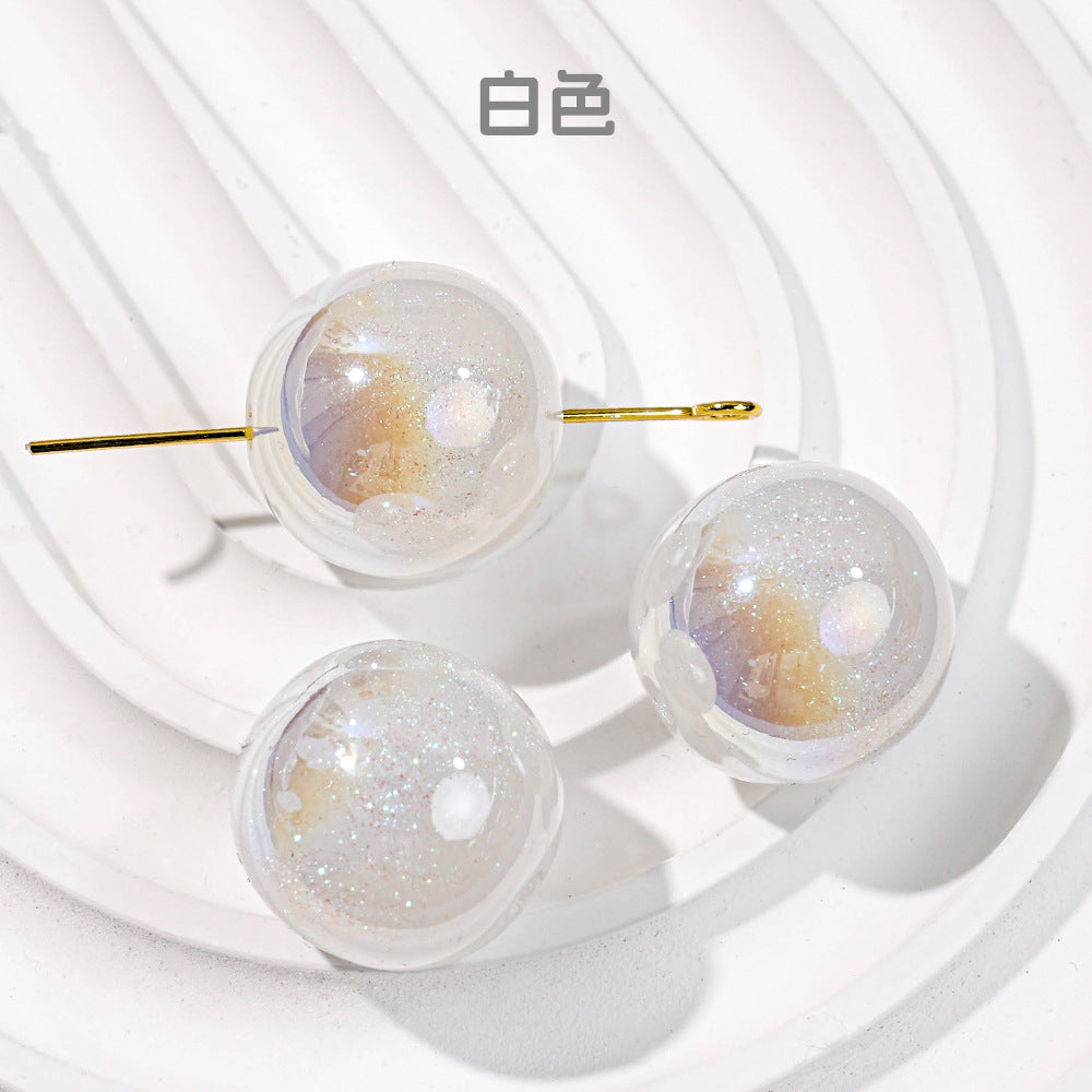 Wholesale 50pcs/1pack Deep Sea Mermaid Bead Accessories Starry Sky Through Hole DIY Beads