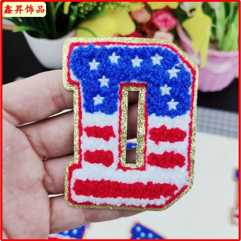 Wholesale 10pcs Letter Embroidery Towel Embroidery Bead Embroidery Badge Chest Badge Clothing Patches FS