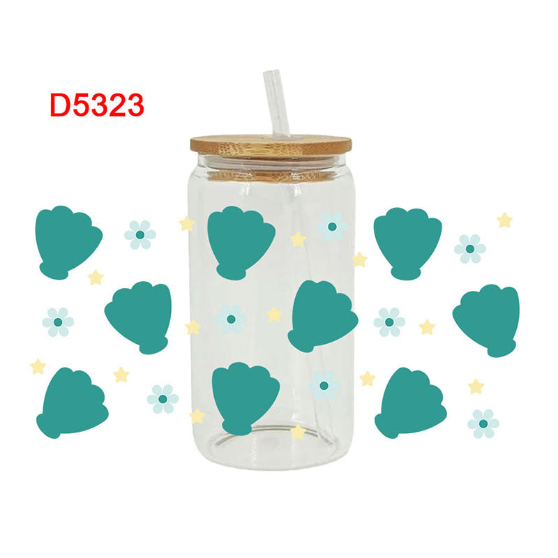 Wholesale Colorful cute marine cartoon animals 16oz Cup UV DTF Wraps