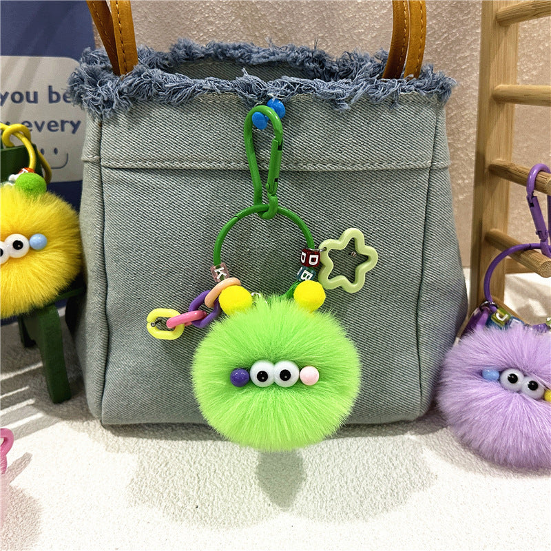 Wholesale Cute cartoon ugly creative small coal ball keychain