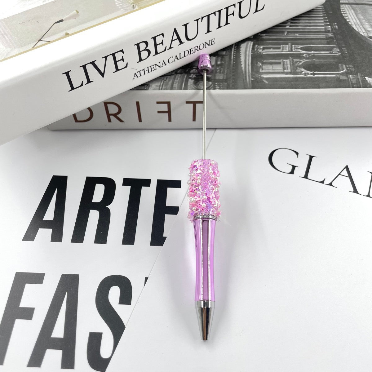 Wholesale 10pcs  DIY sequin electroplating bead pen handmade resin patch