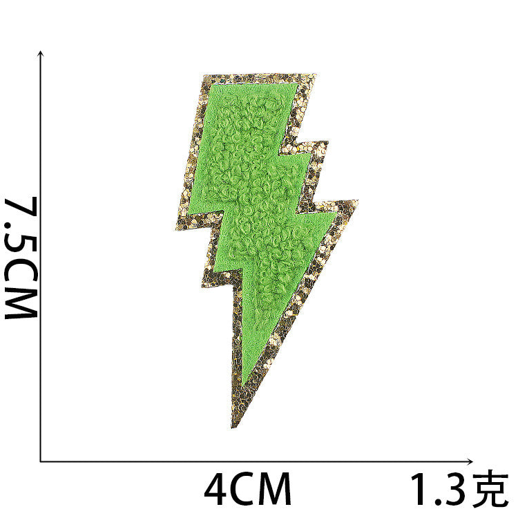 Wholesale Rainbow Embroidered Iron On Patch With Lightning And Five Pointed Star Stylish Clothing Accessory For Casual Wear And Resale