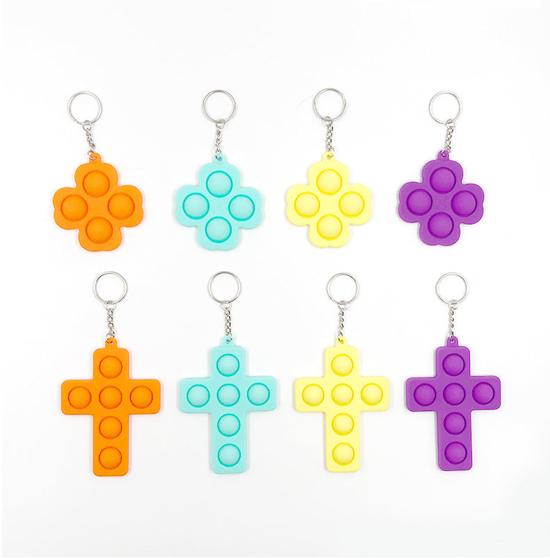 Wholesale Silicone Rodent Killer Keychain Finger Bubble Music Decompression Toys