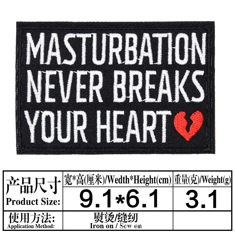 Wholesale English entry humorous letter cartoon embroidery DIY Patches